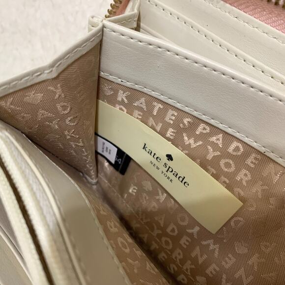 KATE SPADE Daycation Pink PAINTERLY OWL Zip Around NEDA Wallet - Picture 11 of 13